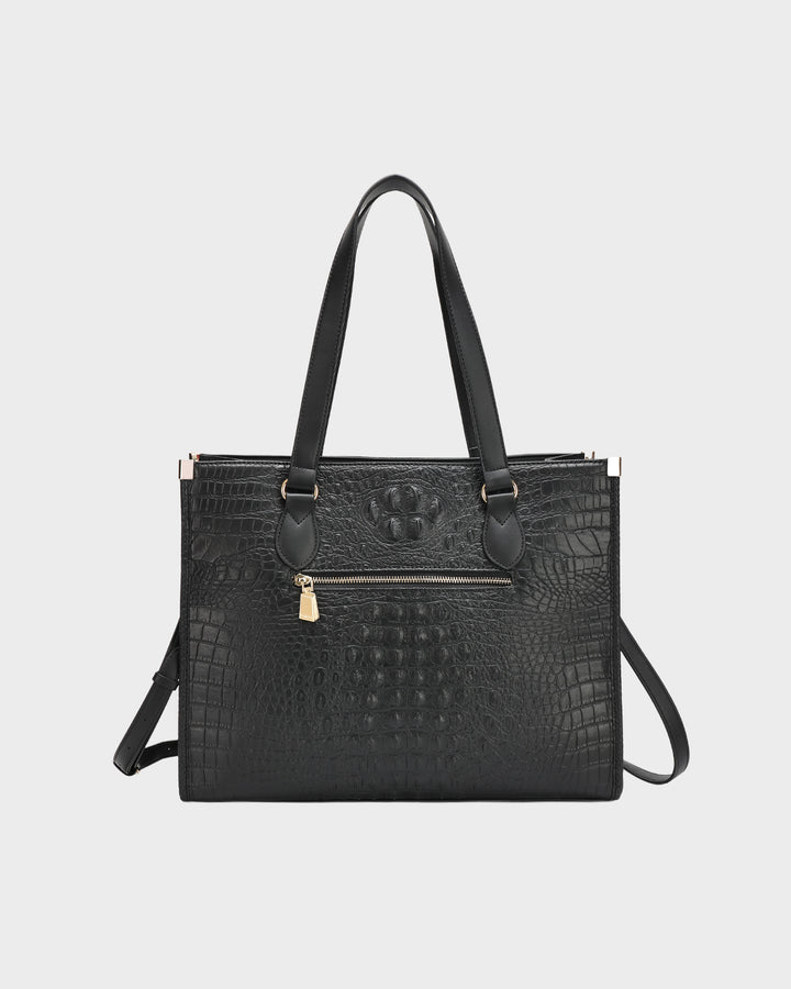 Statement City Tote Bag in Black