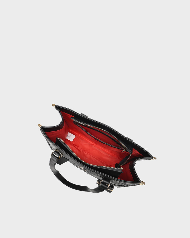 Statement City Tote Bag in Black