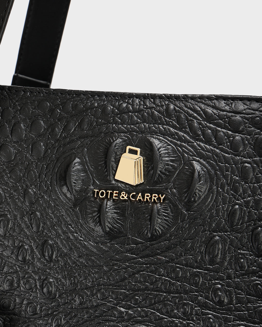Statement City Tote Bag in Black