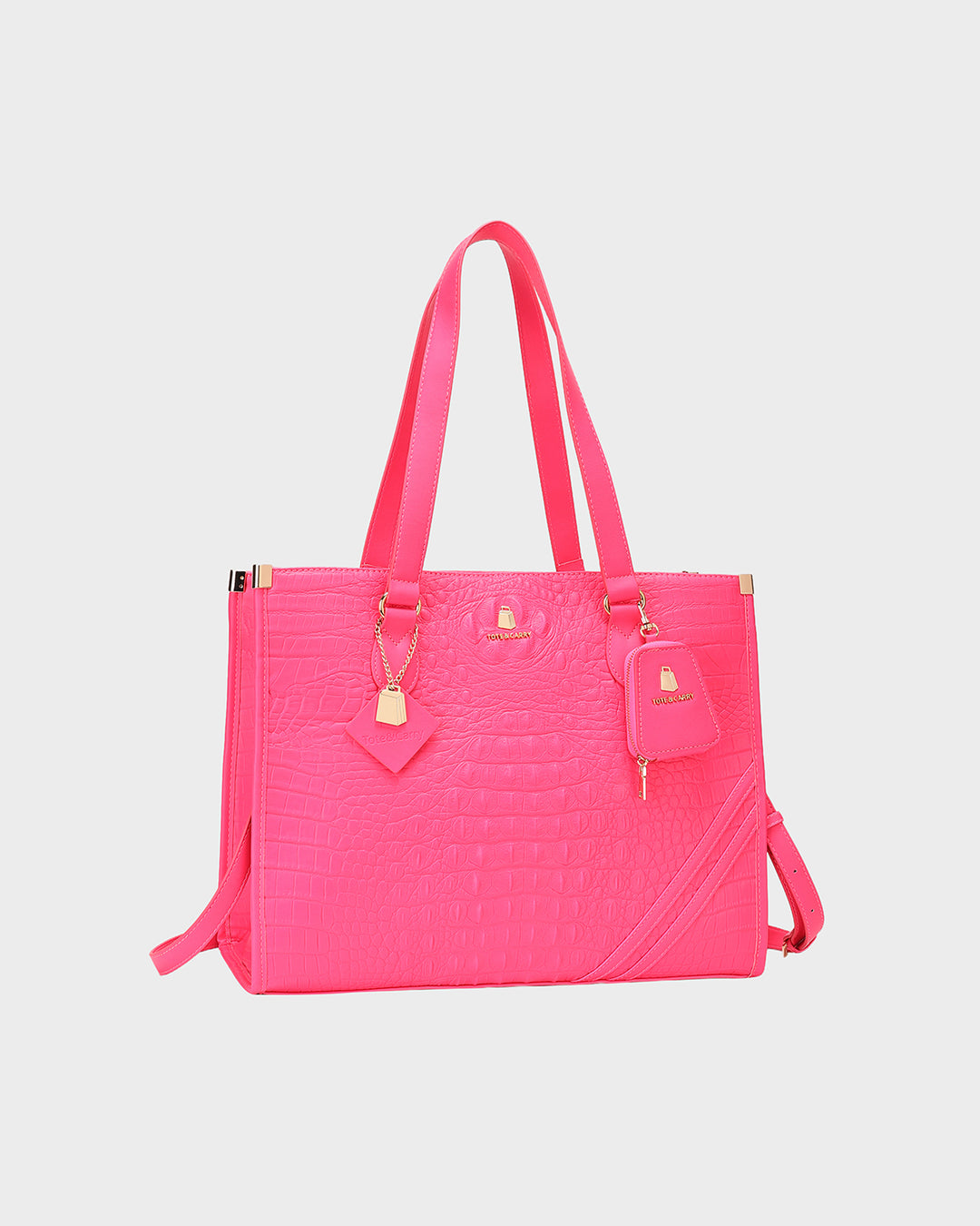 Statement City Tote Bag in Neon Pink