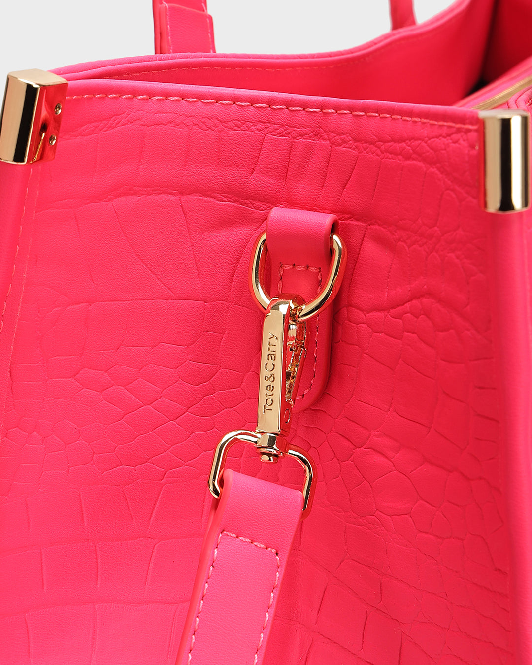 Statement City Tote Bag in Neon Pink