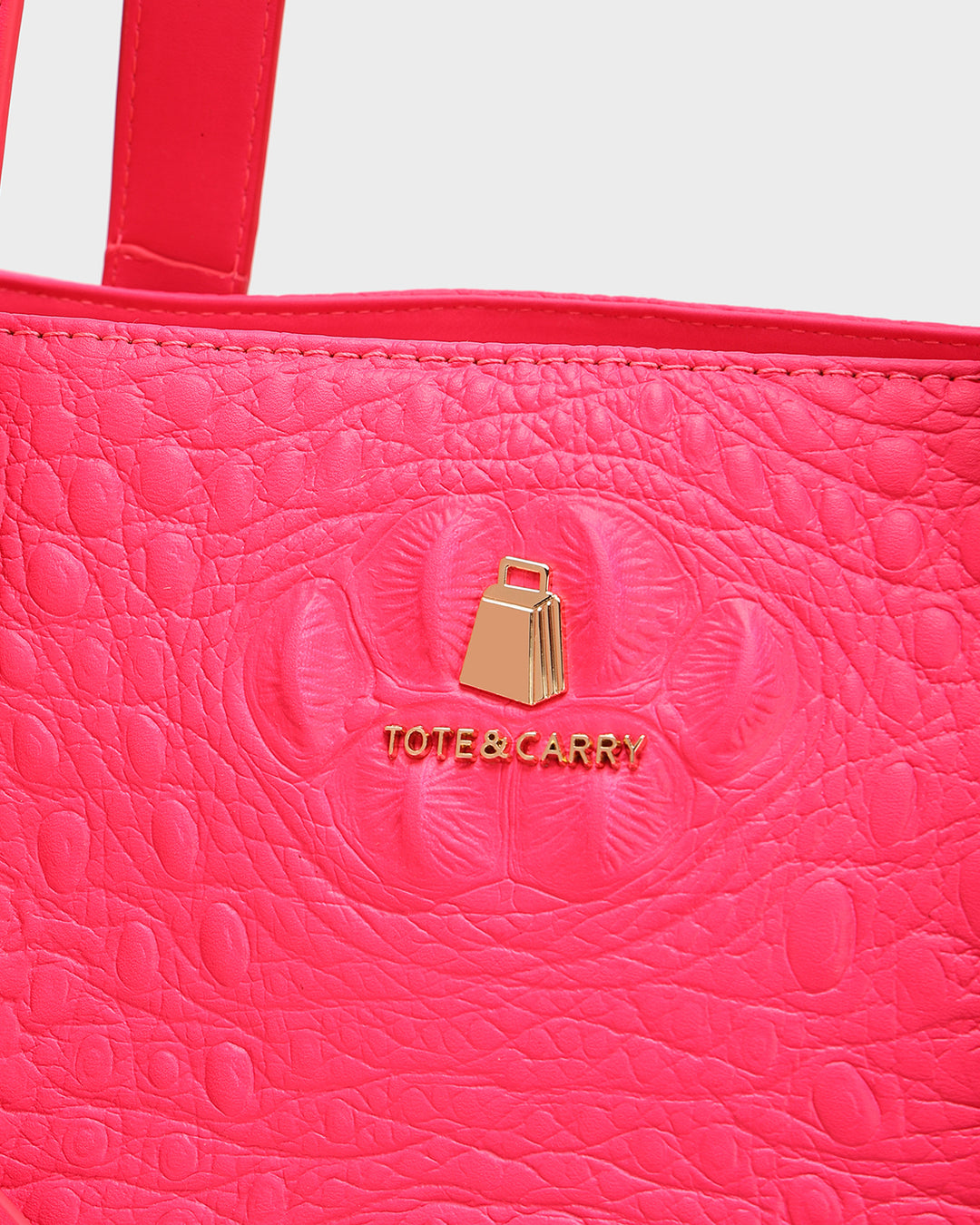 Statement City Tote Bag in Neon Pink