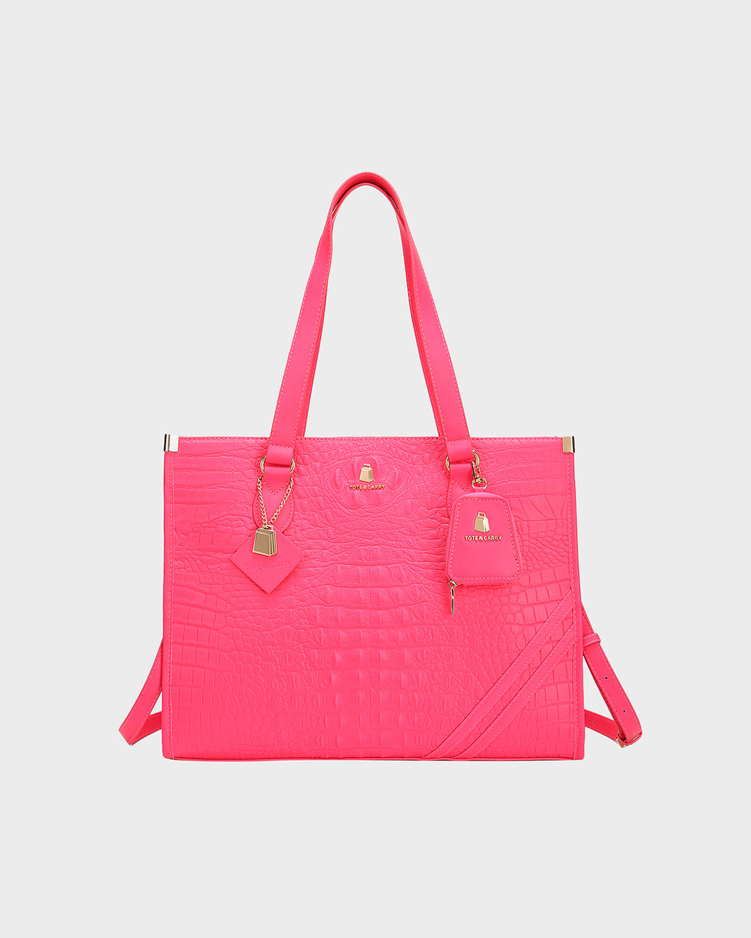Statement City Tote Bag in Neon Pink