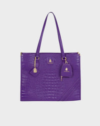 Statement City Tote Bag in Purple
