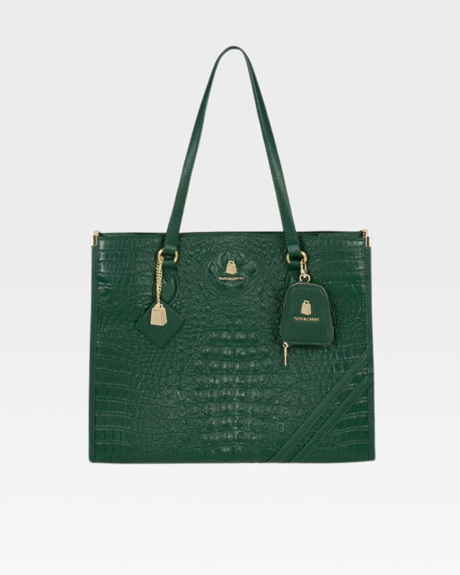 Apollo 2 Tote Bag in Emerald Green