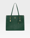 Statement City Tote Bag in Emerald Green