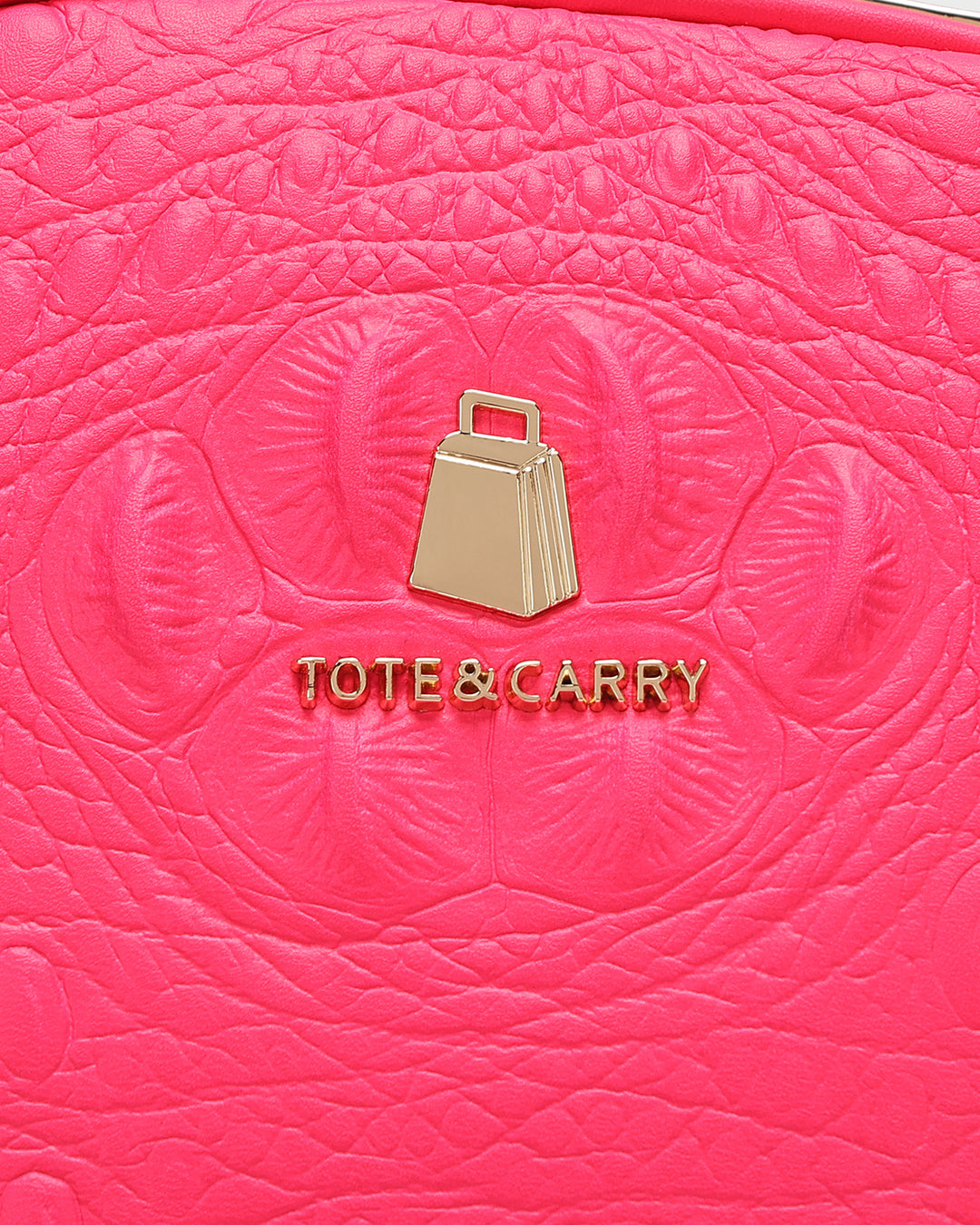 Statement Commuter Backpack in Neon Pink