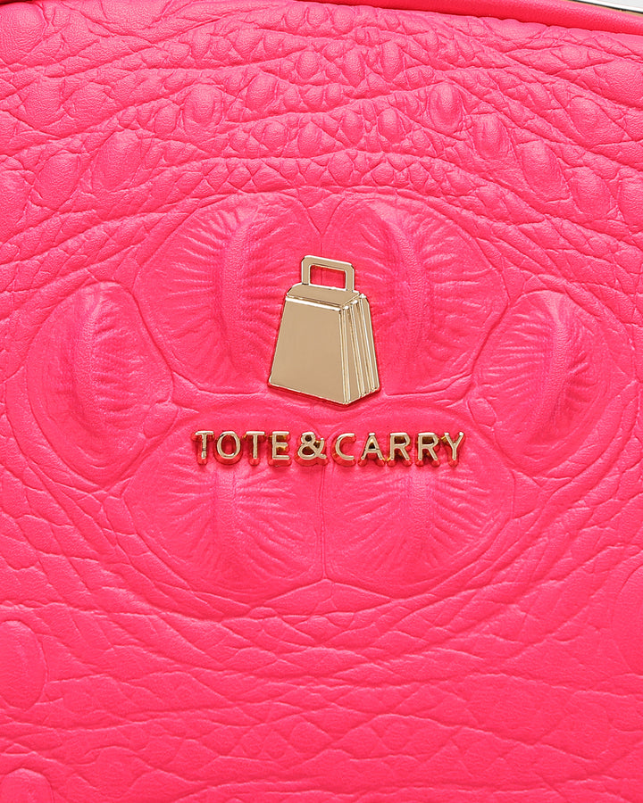 Statement Commuter Backpack in Neon Pink