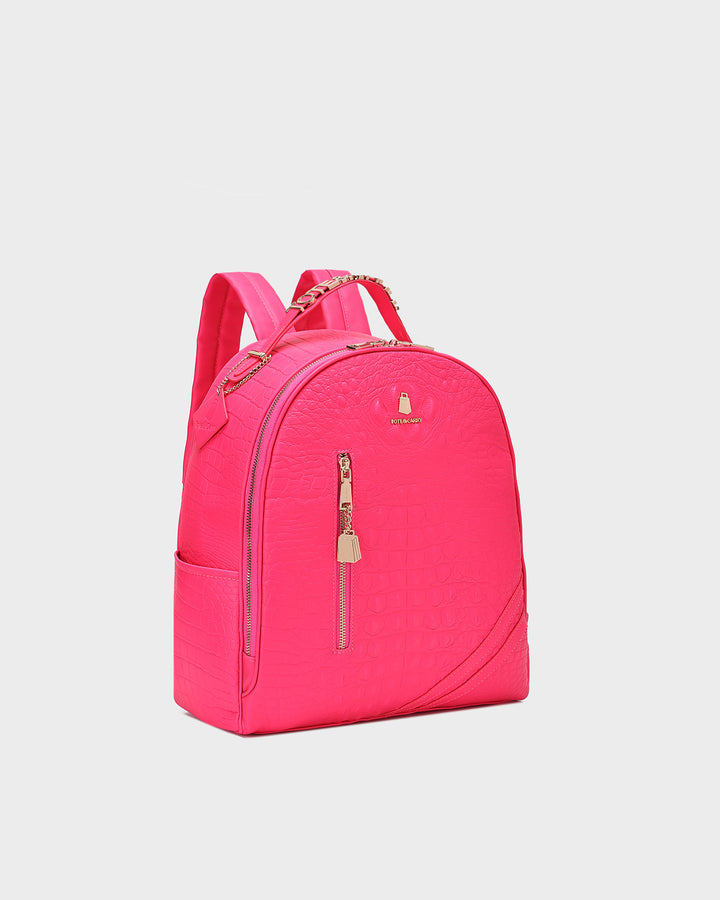 Statement Commuter Backpack in Neon Pink