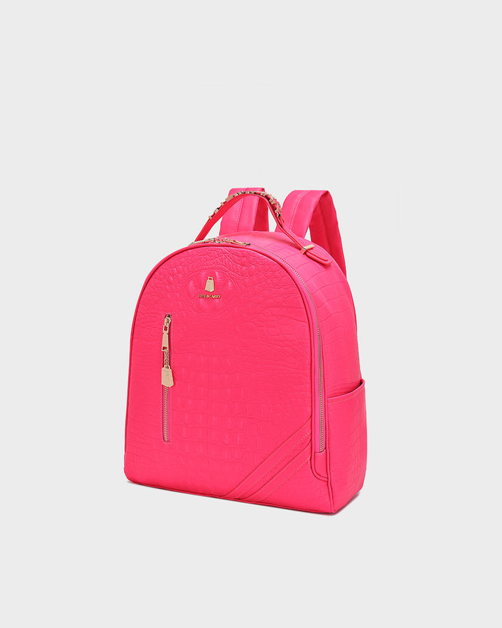 Statement Commuter Backpack in Neon Pink