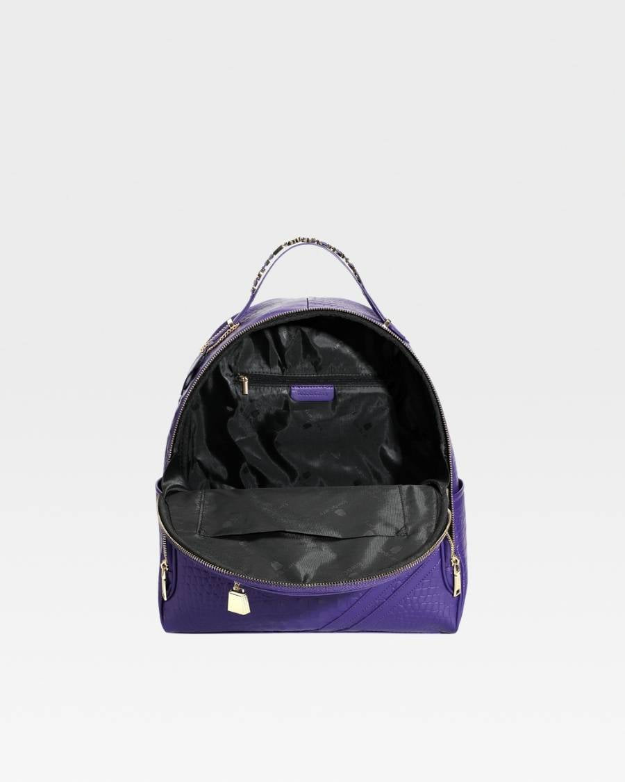 dark purple leather backpack Statement Commuter Backpack in Purple – Tote&Carry