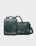 Statement Country Club Travel Set in Emerald Green