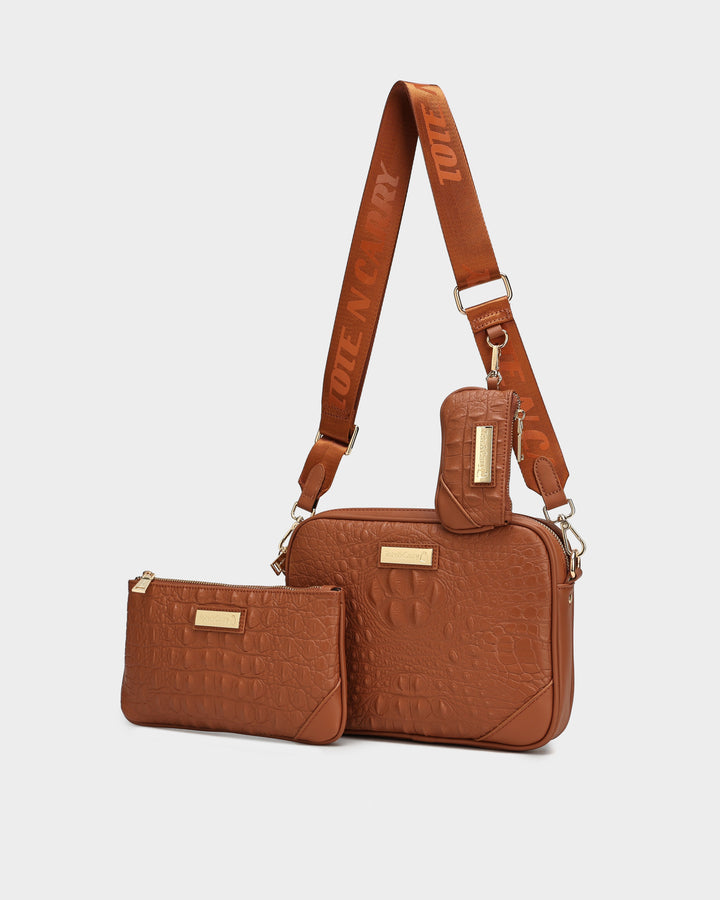 Apollo 2 Crossbody Set in Caramel Brown