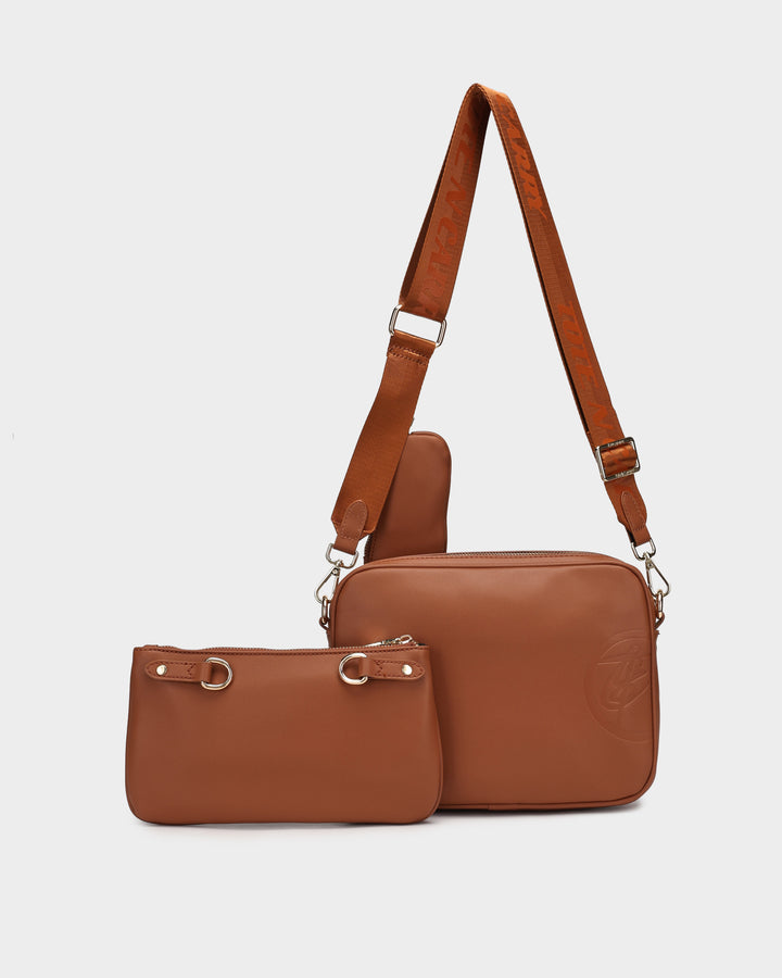 Apollo 2 Crossbody Set in Caramel Brown