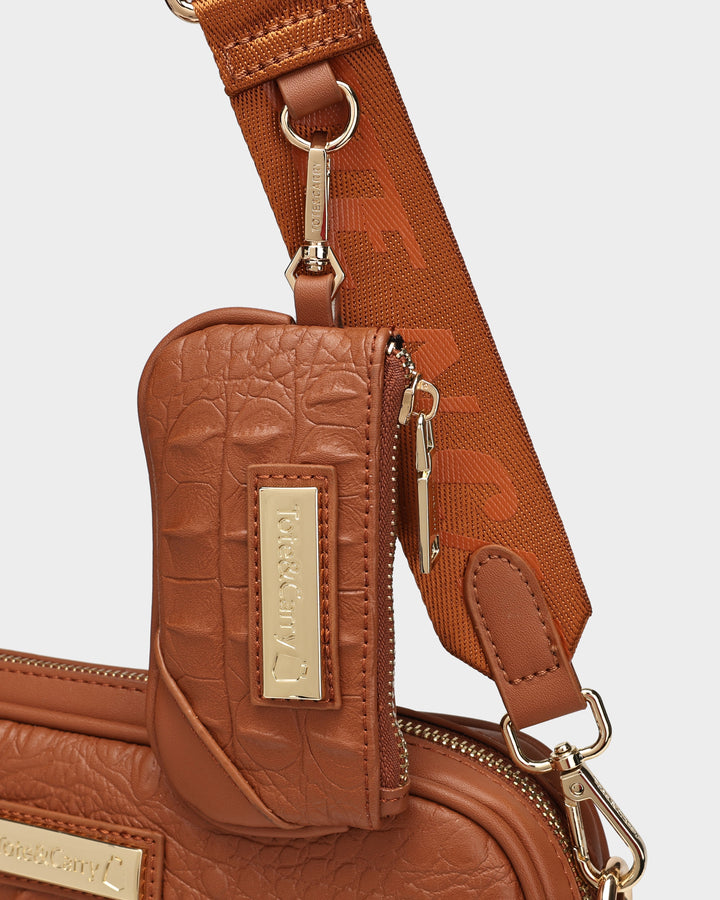Apollo 2 Crossbody Set in Caramel Brown