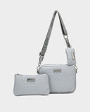 Statement Crossbody Set in Grey