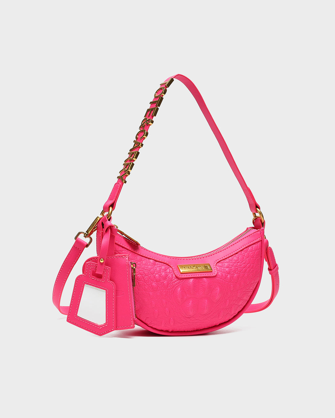 Cutie Shoulder Purse in Neon Pink