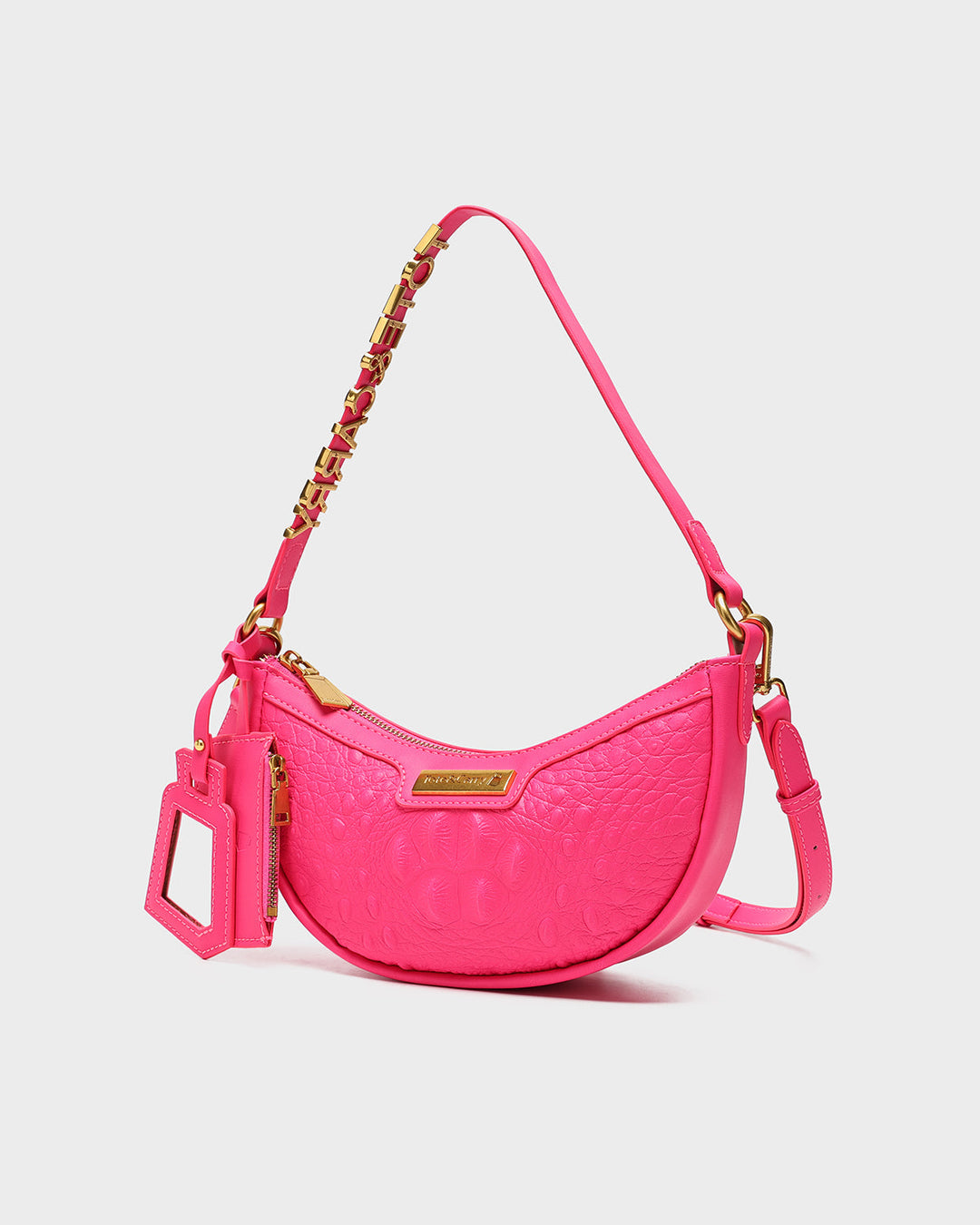 Cutie Shoulder Purse in Neon Pink