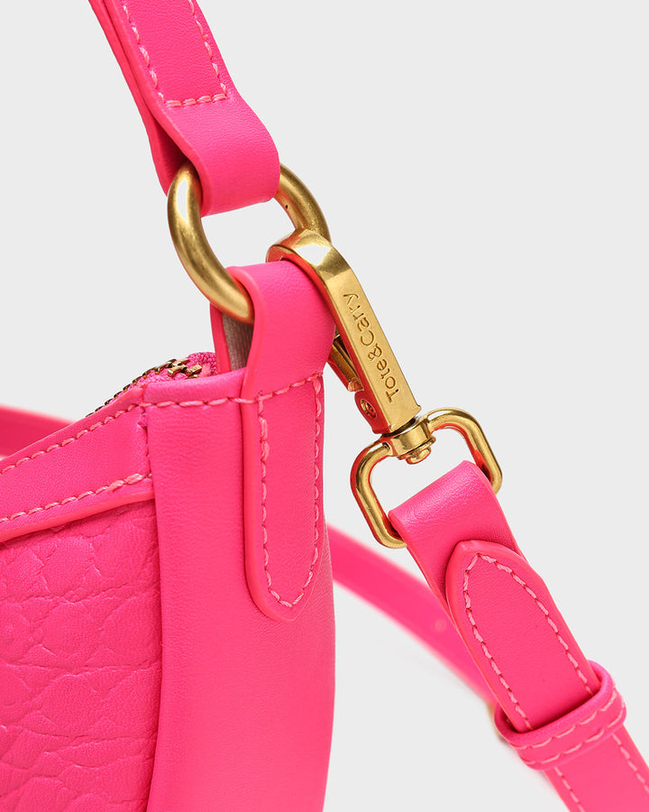 Cutie Shoulder Purse in Neon Pink