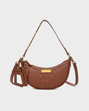 Statement Cutie Shoulder Purse in Caramel