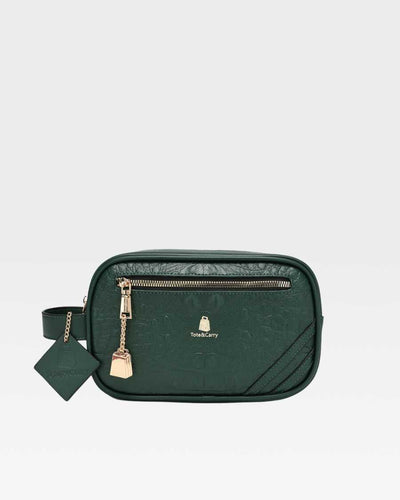 Statement Essential Toiletry Bag in Emerald Green