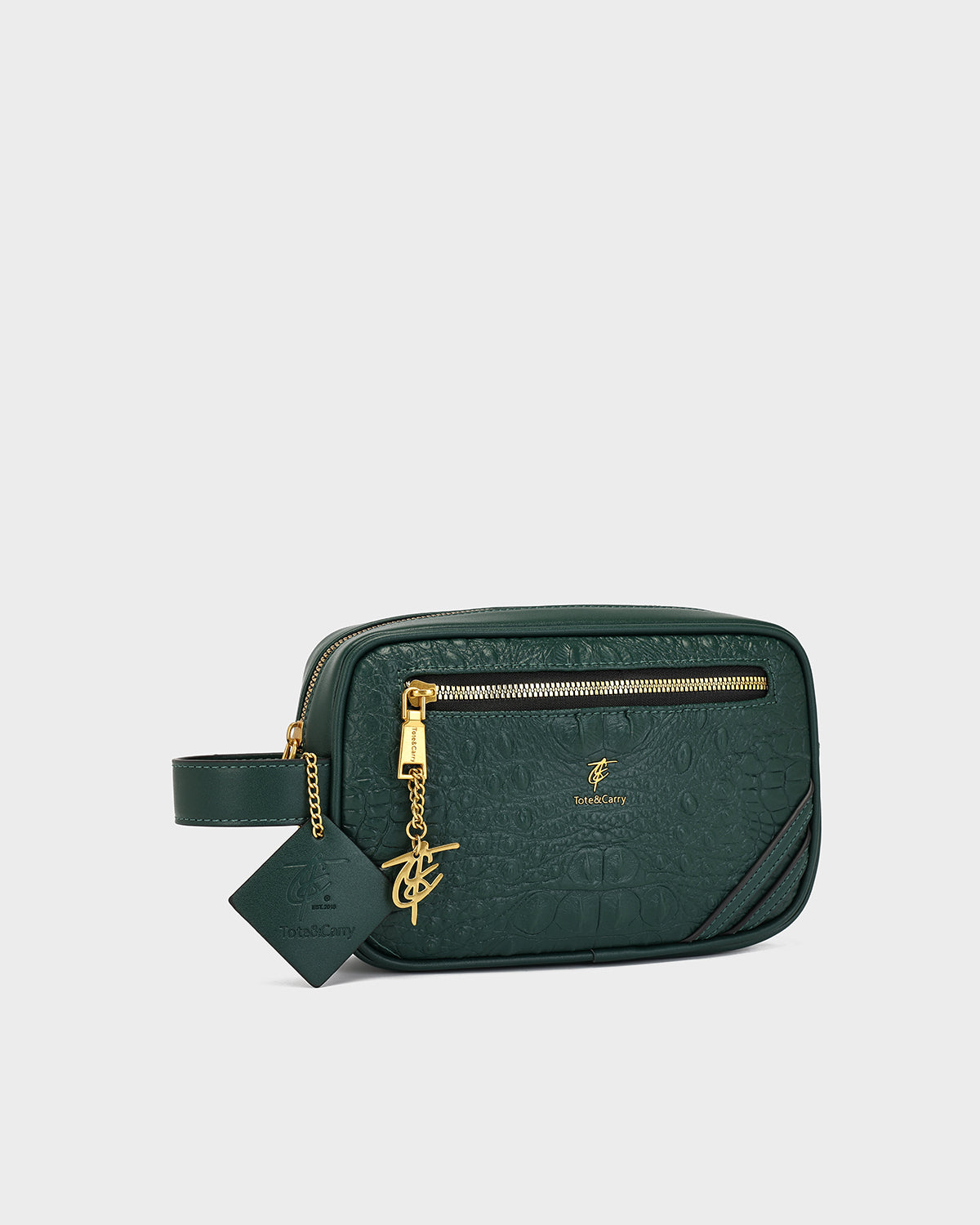 Statement Essential Toiletry Bag in Emerald Green V2