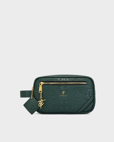 Statement Essential Toiletry Bag in Emerald Green V2