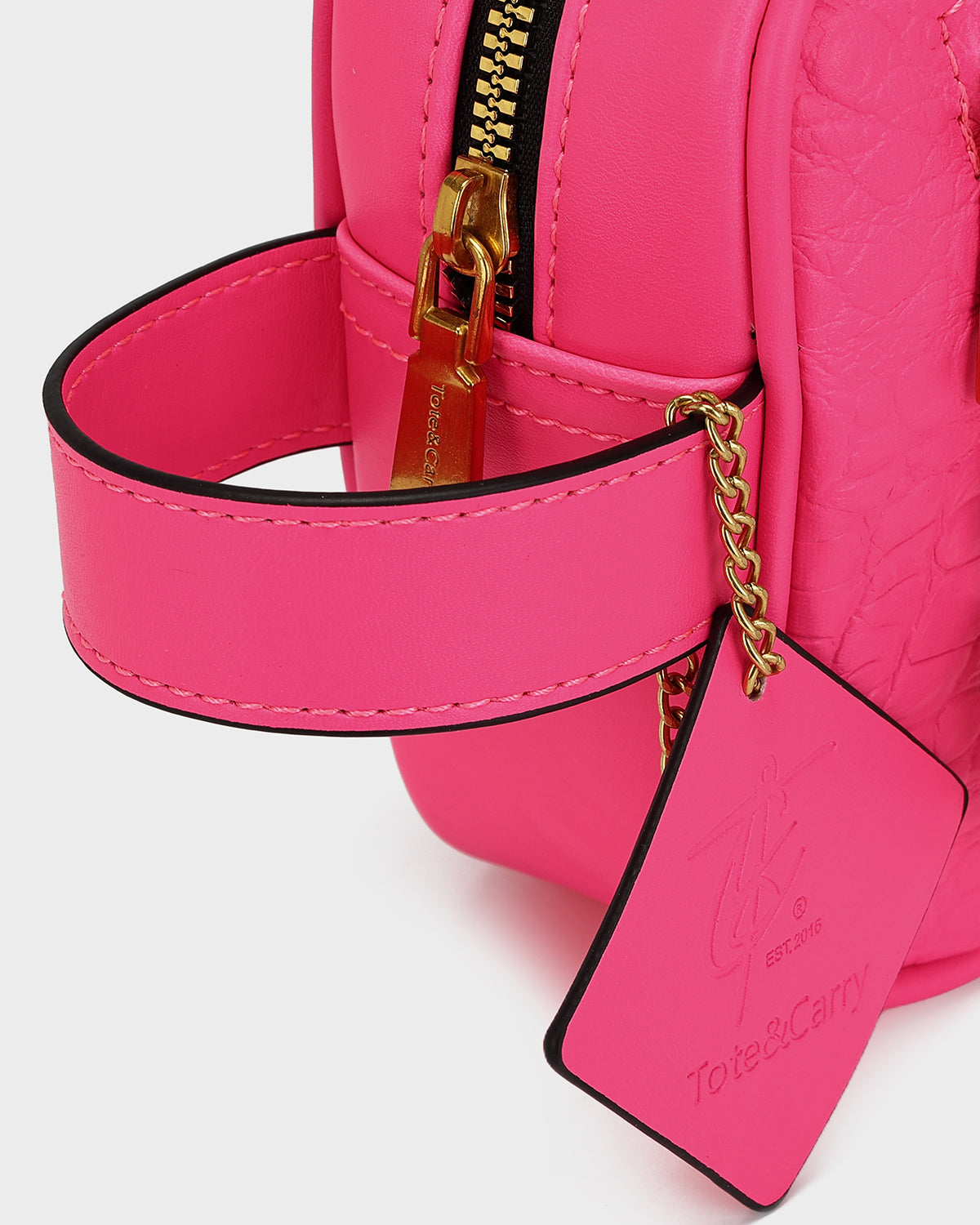 Statement Essential Toiletry Bag in Neon Pink V2