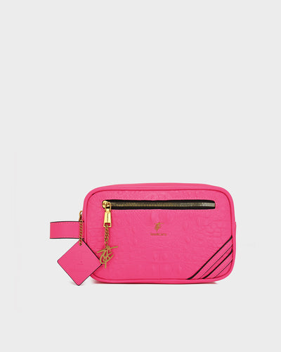 Statement Essential Toiletry Bag in Neon Pink V2