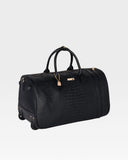 Statement Traveler Rolling Duffle in Black