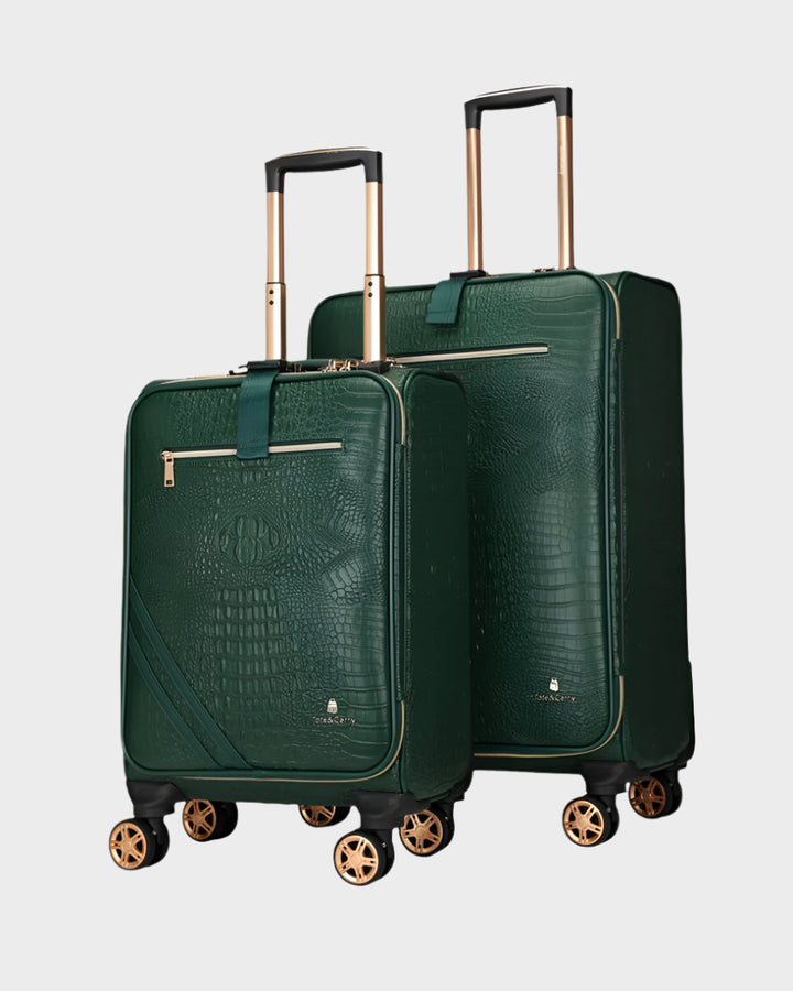 Apollo 2 Suitcase 2 Piece Set in Emerald Green