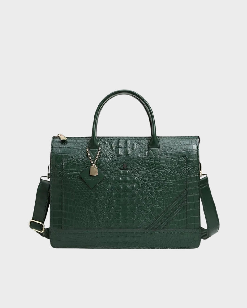 Statement Jetsetter Laptop Bag in Emerald Green