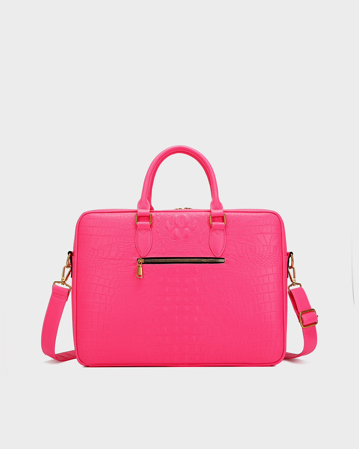 Statement Jetsetter Laptop Bag in Neon Pink