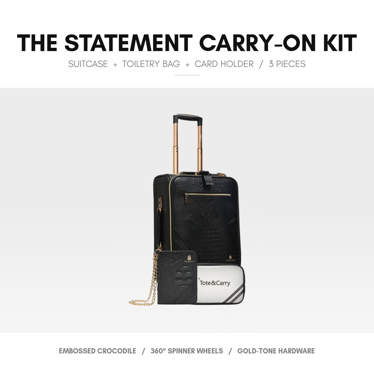 Statement Carry-On Kit in Black - the kit