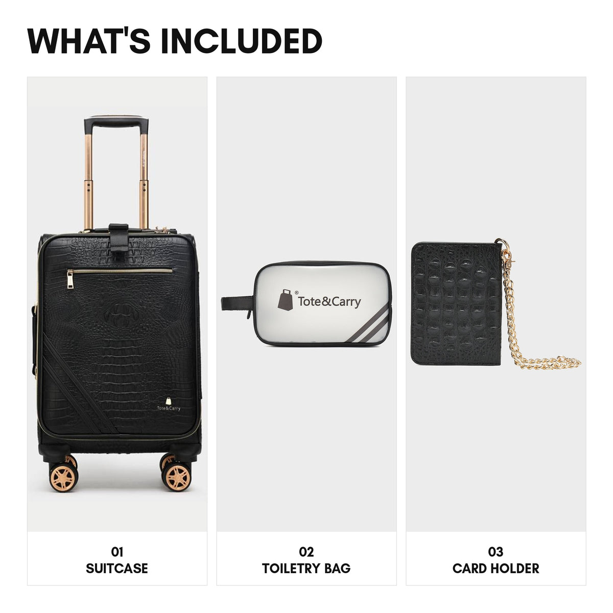 Statement Carry-On Kit in Black - what's included