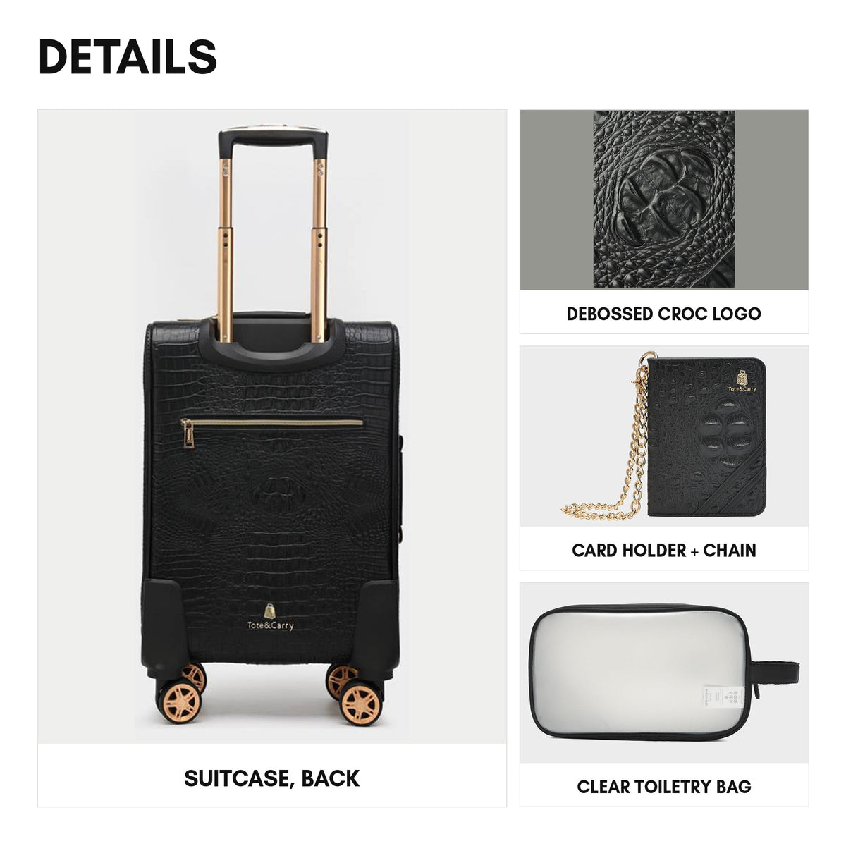 Statement Carry-On Kit in Black - details