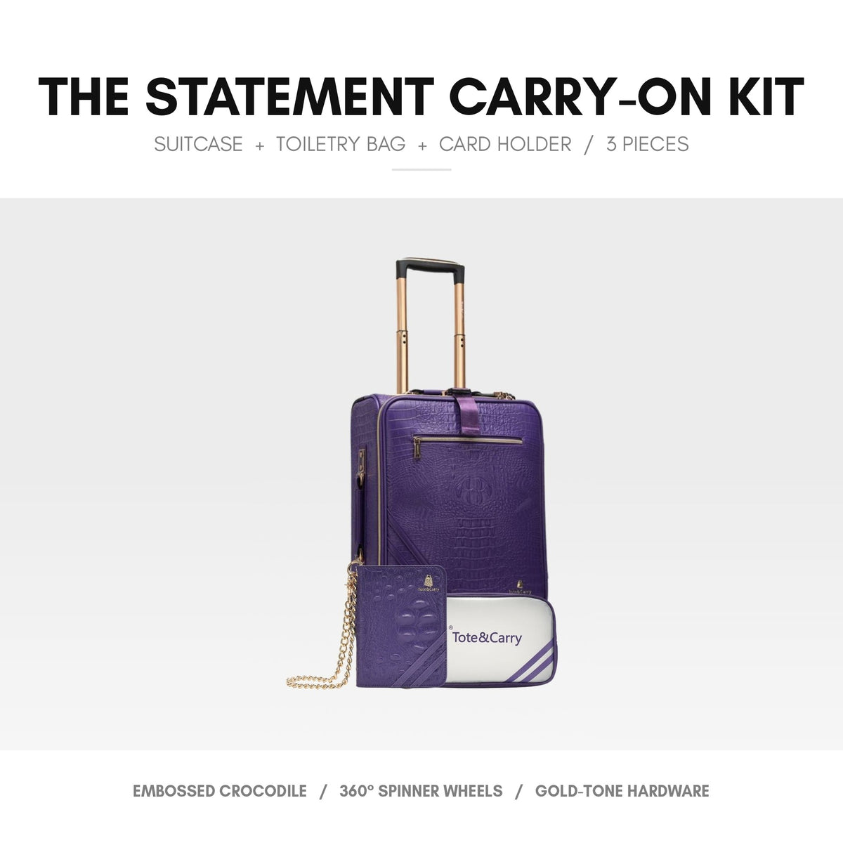 Statement Carry-On Kit in Purple - the kit