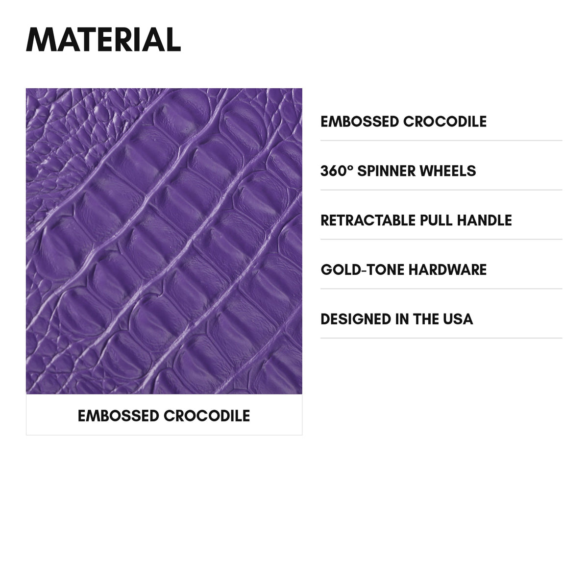 Statement Carry-On Kit in Purple - material