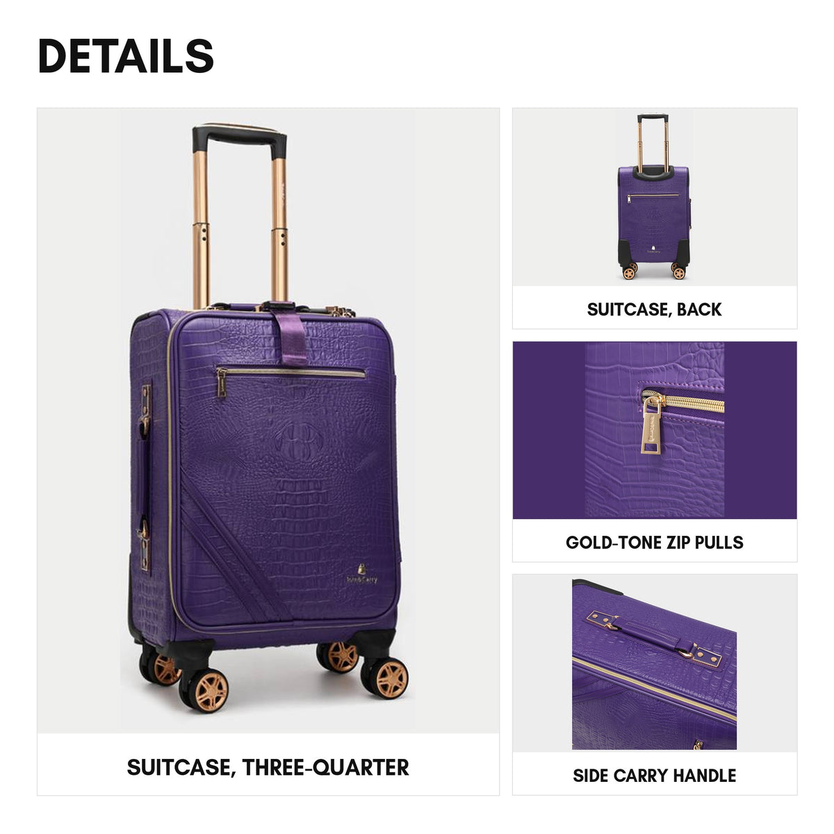 Statement Carry-On Kit in Purple - details