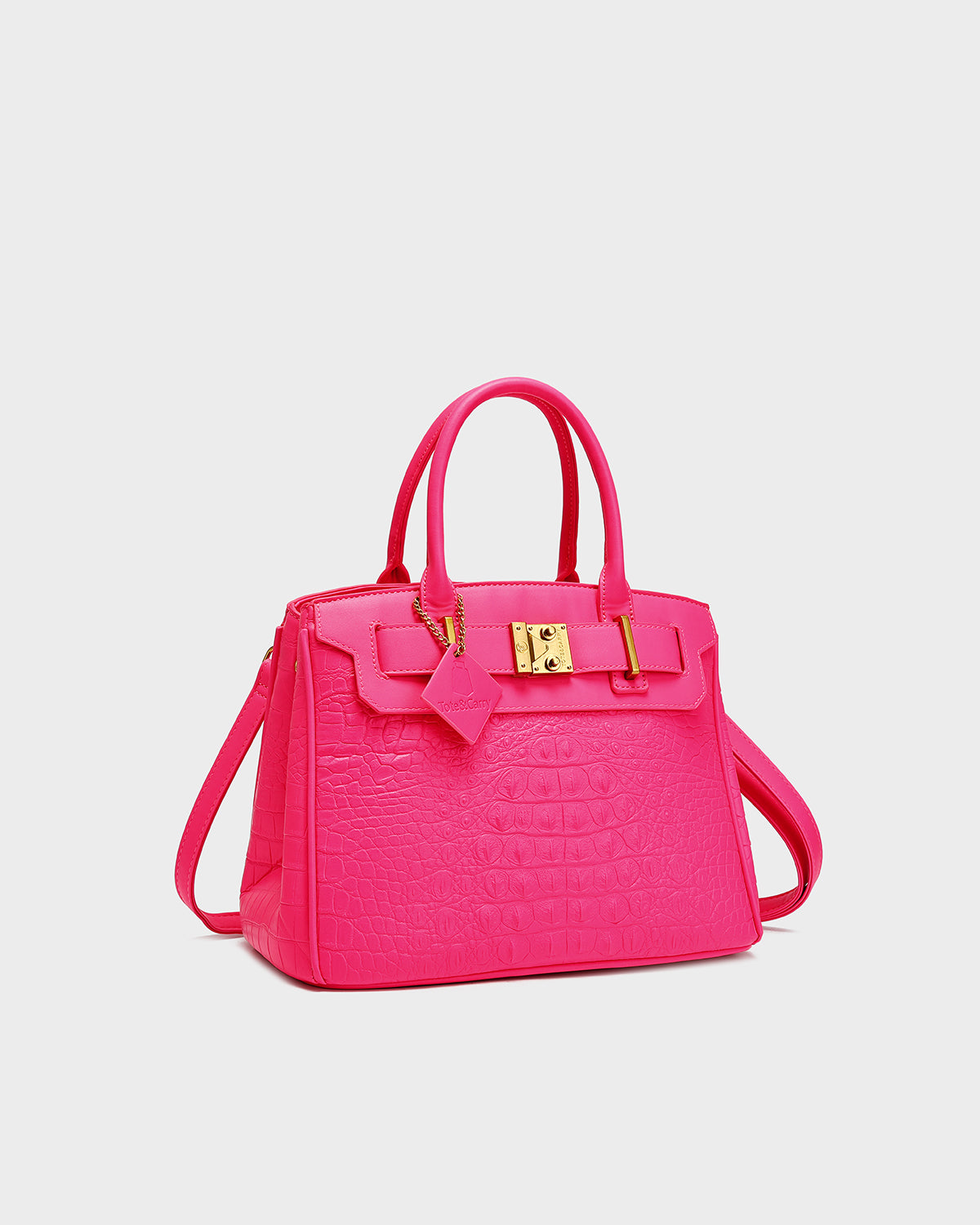 Statement Luxury Prosper Tote In Neon Pink