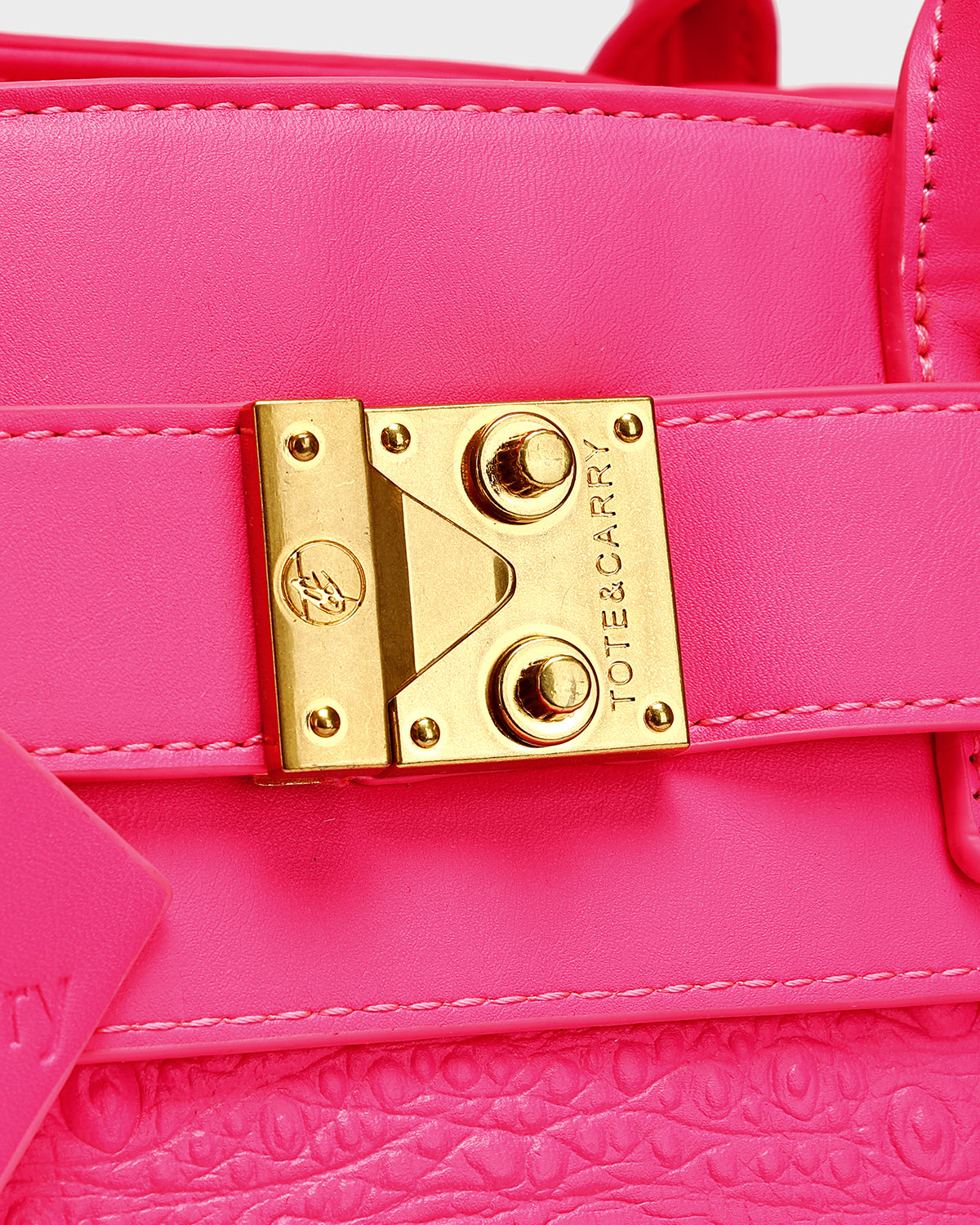 Statement Luxury Prosper Tote In Neon Pink