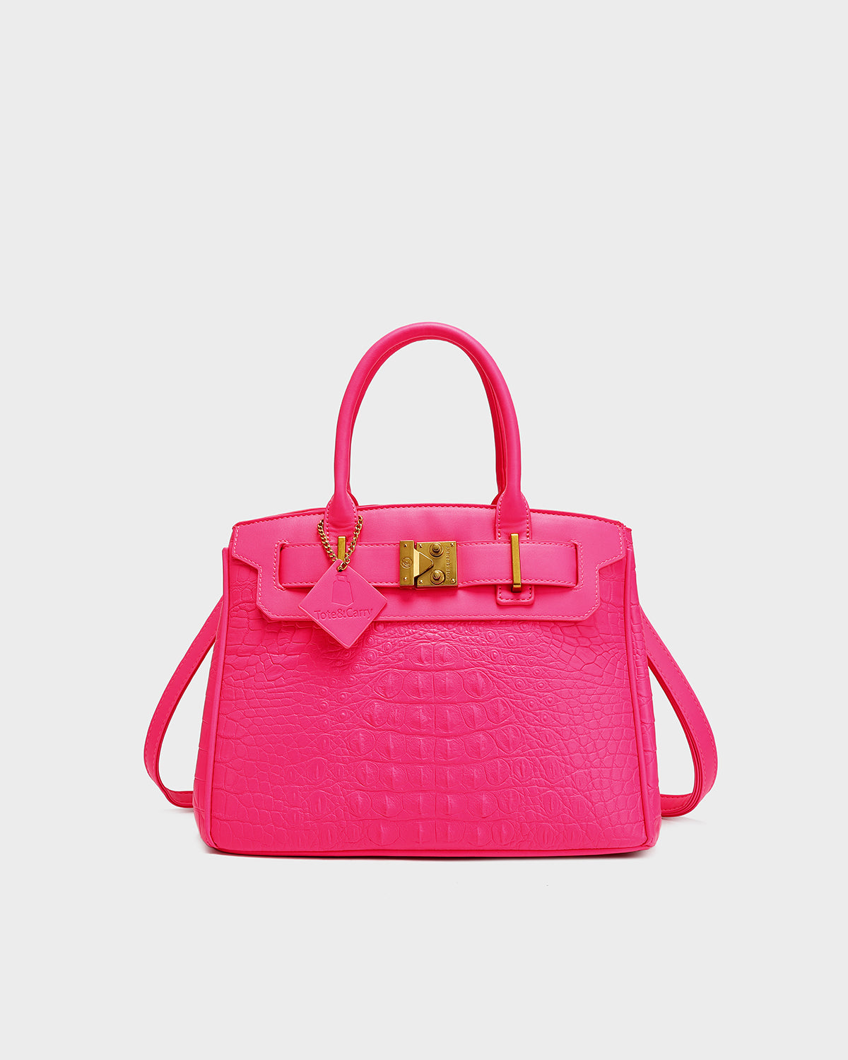 Statement Luxury Prosper Tote In Neon Pink