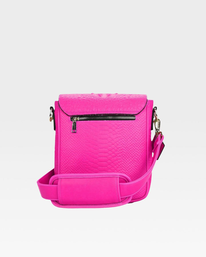 Statement Mini Messenger Bag in Neon Pink