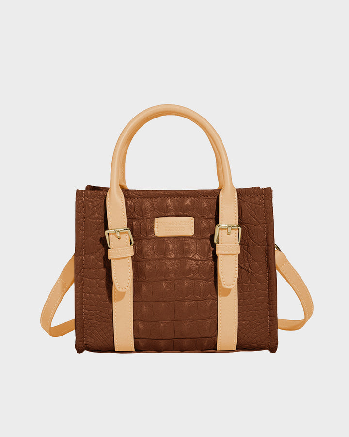 Statement Mini Tote Bag in Beige