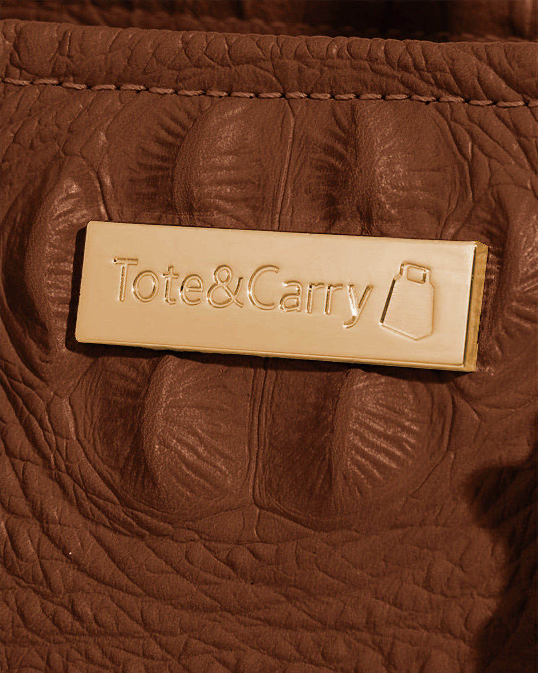 Statement Mini Tote Bag in Beige