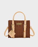 Statement Mini Tote Bag in Beige