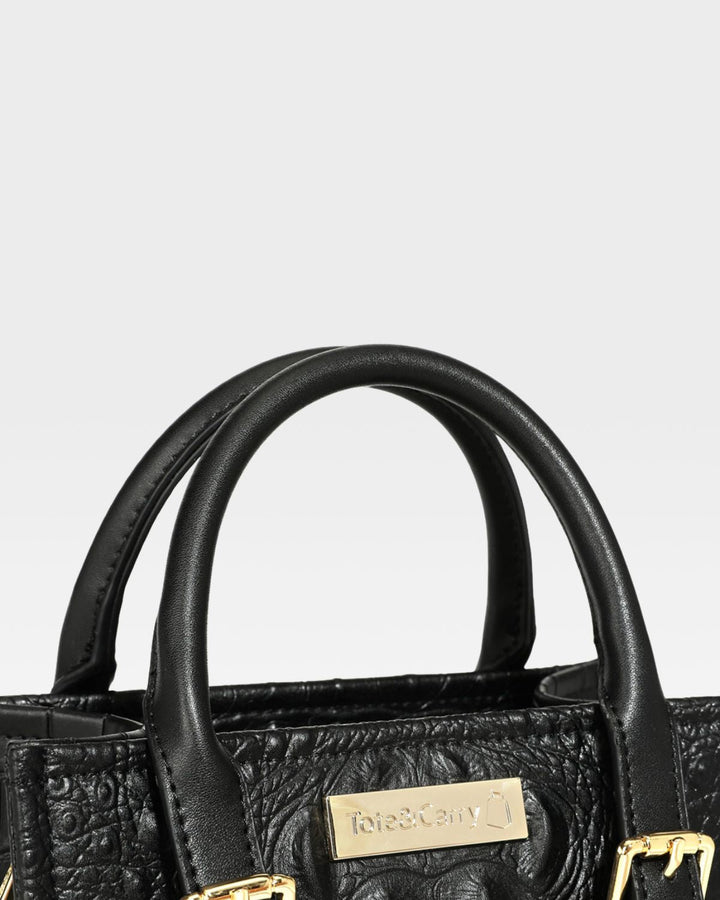 Apollo 2 Mini Tote Bag in Black Red Bottom