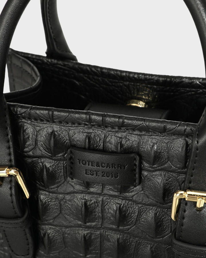 Apollo 2 Mini Tote Bag in Black Red Bottom