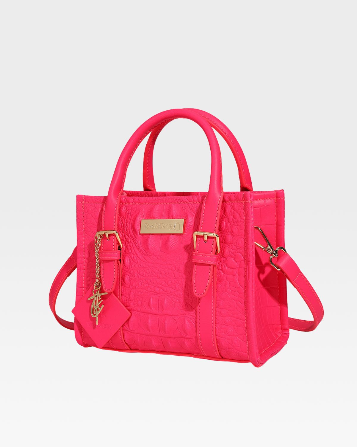 Statement Mini Tote Bag in Neon Pink – Tote&Carry