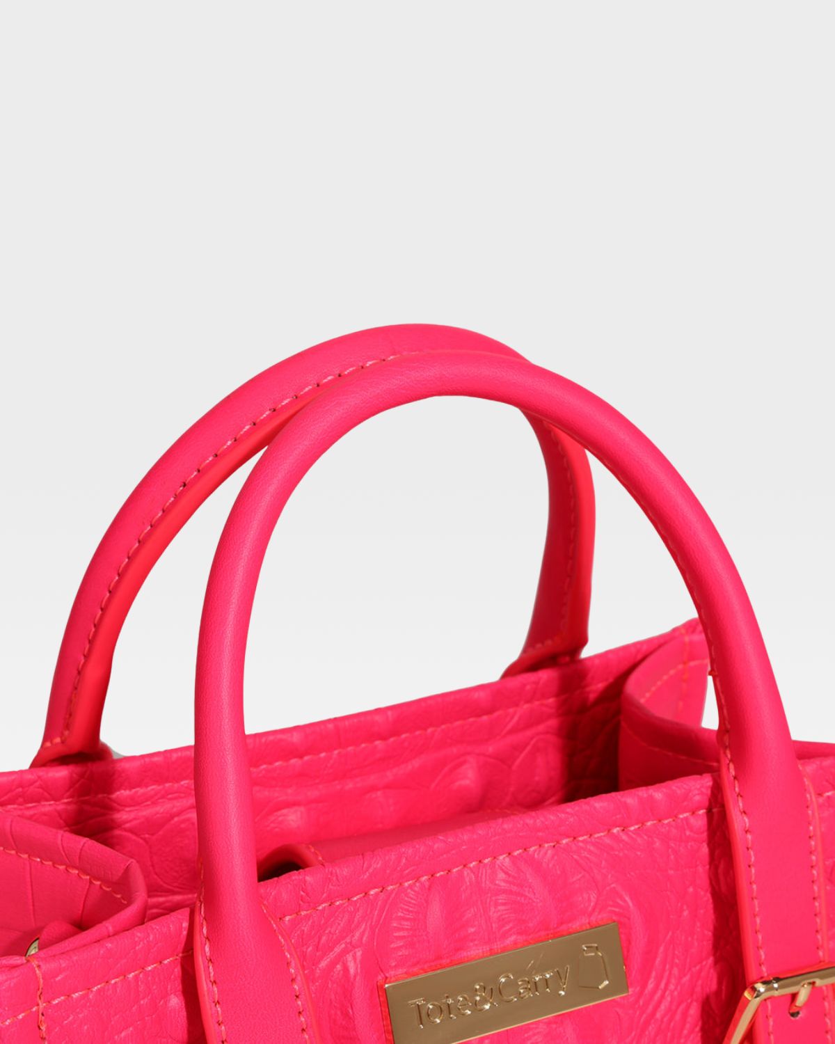 Statement Mini Tote Bag in Neon Pink – Tote&Carry